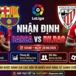 Ảnh bìa nhận định trận đấu Barcelona vs Athletic Bilbao lúc 02h00 ngày 28/08 vòng 2 La Liga 2026/27. Cập nhật thông tin lực lượng, phong độ và góc nhìn chuyên môn từ nền tảng trực tiếp bóng đá ThapcamTV.